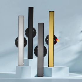 Modern Chrome Plated Floor Mount Bathroom Shower Drain with Easy Installation Rectangle Design