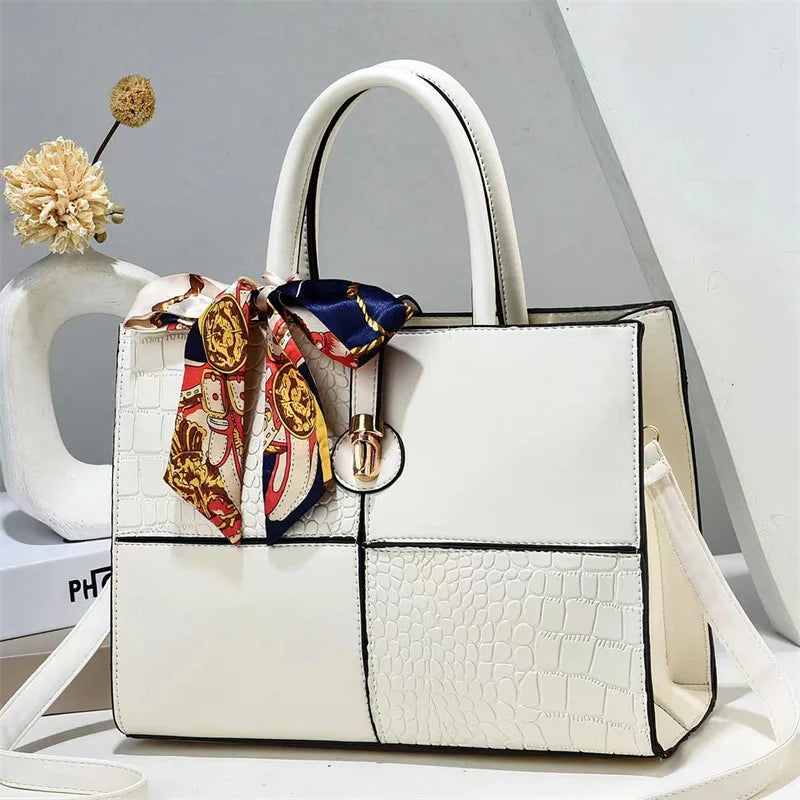 New Arrival Sac a Main Femme Crocodile Handbags Popular Shoulder Bag Luxury Bags With Scarves for Women