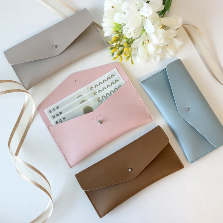 Minimalist Cash Wallet Clutch Pouch Faux Leather Coin Pocket Money Bag Holder Envelope Wallet File Folder Document Organizer Bag