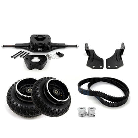 Spring Suspension Mountain Skateboard Truck With Motor Mounting Plate and 8 Inch Off-road Pneumatic Wheel