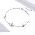 New Fine S925 Silver Jewelry Stylish Simplicity Accessories Women Butterflies 925 Silver Link Bracelet Jiangyuan
