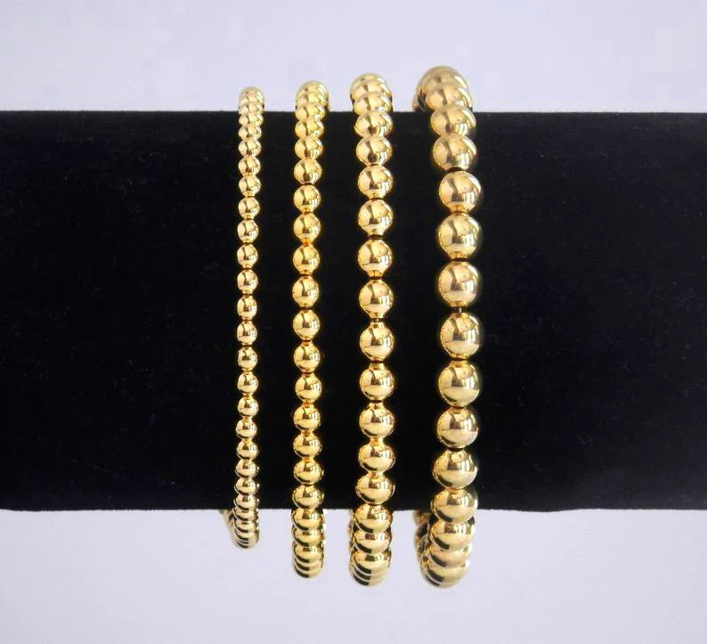 Fashion Bracelet Wholesale Minimalist Lucky   Filled Beads Beaded Stackable Bracelets Beaded Stretch Bracelet