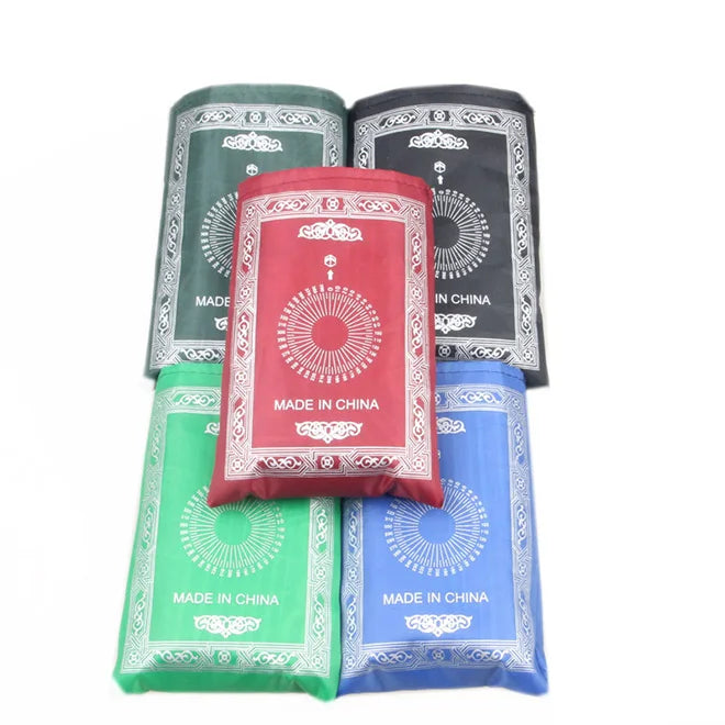 Wholesale 39*24inch Muslim Prayer Rug with Compass Pocket Sized Carry Bag for Car and Home Use Find Prayer Direction
