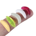 50pcs/bag Fishing Lure Soft Plastic Worm Larva Grub Baits Worm Soft Lures Freshwater Tackle