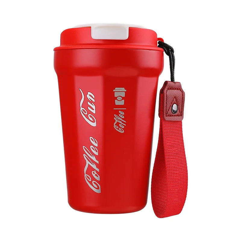 14oz 400ml Hot Selling Water Cup Double Wall Stainless Steel Thermal Cup with Lid and Handle
