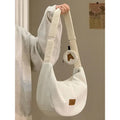 Corduroy Messenger Bags for Women Fashion Single Shoulder Bags Large Capacity Mujer Dumpling Phone Pouch Casual Crossbody Bags