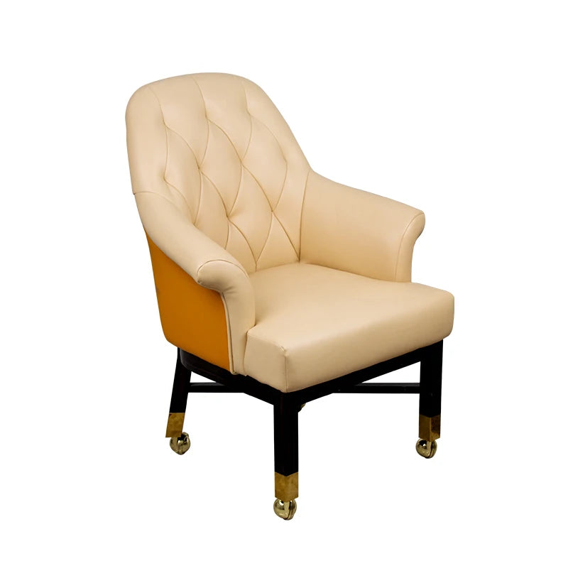 YH New Design Backrest Casino Player VIP Chair Large Cushion Seat Casino Gambling Chair With Remove Rolls