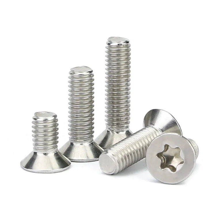 Stainless Steel 304 M2 M2.5 M3 M3.5 M4 Flat Head CNC Insert Torx Machine Screws GB Standard Metric