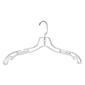 Wholesale 17" Crystal Cut Clear Flexible Plastic Hanger Transparent ABS Shirt Dress Hangers Custom 24/48 Pack >10L Cleaning