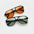 Sunray Glass's Hot Selling Oversized UV400 Sunglasses Fashionable Trendy for Men Women-Blue White Transparent Red Yellow