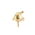 Lovely Designer Hat Shaped Pendant Charm in 18K Yellow Gold with Diamond Mounts