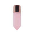 Perfume Essential Oil Hexagonal Wand pink Rose Quartz Stone Gemstone Jade Roller Ball Bottles with Rose Gold Lids