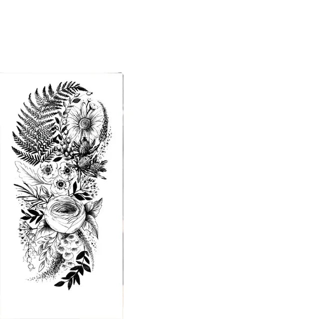 Big Size Tattoo Body Waist Leg Arm Dark Snake Temporary Tattoo Stickers