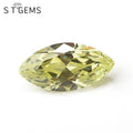 Loose Wholesale 2*4mm Olive Light Yellow CZ Stones Marquise Cut Cubic Zirconia for Jewelry