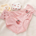 Wholesale Cheap Cute Comfortable Breathable Cotton Printing Girl Panties Mid-waist Large Size Women Underwear Briefs