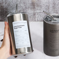 Reusable Iced Americano Suger Free Stainless Steel Double Wall Insulated Hot Drinking Cups Ice Coffee Tumbler with Straw Lid