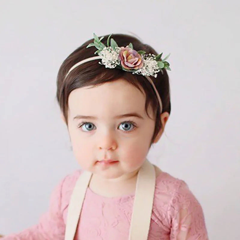 Floral Girl Headbands for Baby Kids Newborn & Toddler Crown Hair Accessories with Bows New Collection