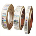 Cardboard Kraft Packaging Barcode Roll Custom Self-adhesive Waterproof UV Resistant Laser Anti-counterfeit Security Sticker