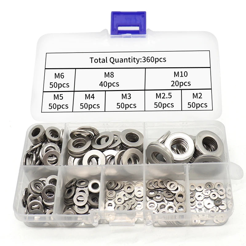 OEM SS304 Brass Copper Din125 Flat Washer Kit Stainless Steel Flat Washer Set for Industrial Use