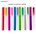 1PC Colored Crystal Glass Nail File Polished Manicure Tools Available on Both Sides Glass Nail File with Case