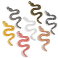 7 Colors Snake Charms Pendant for Metal Alloy Jewelry Marking 52*23mm D9318