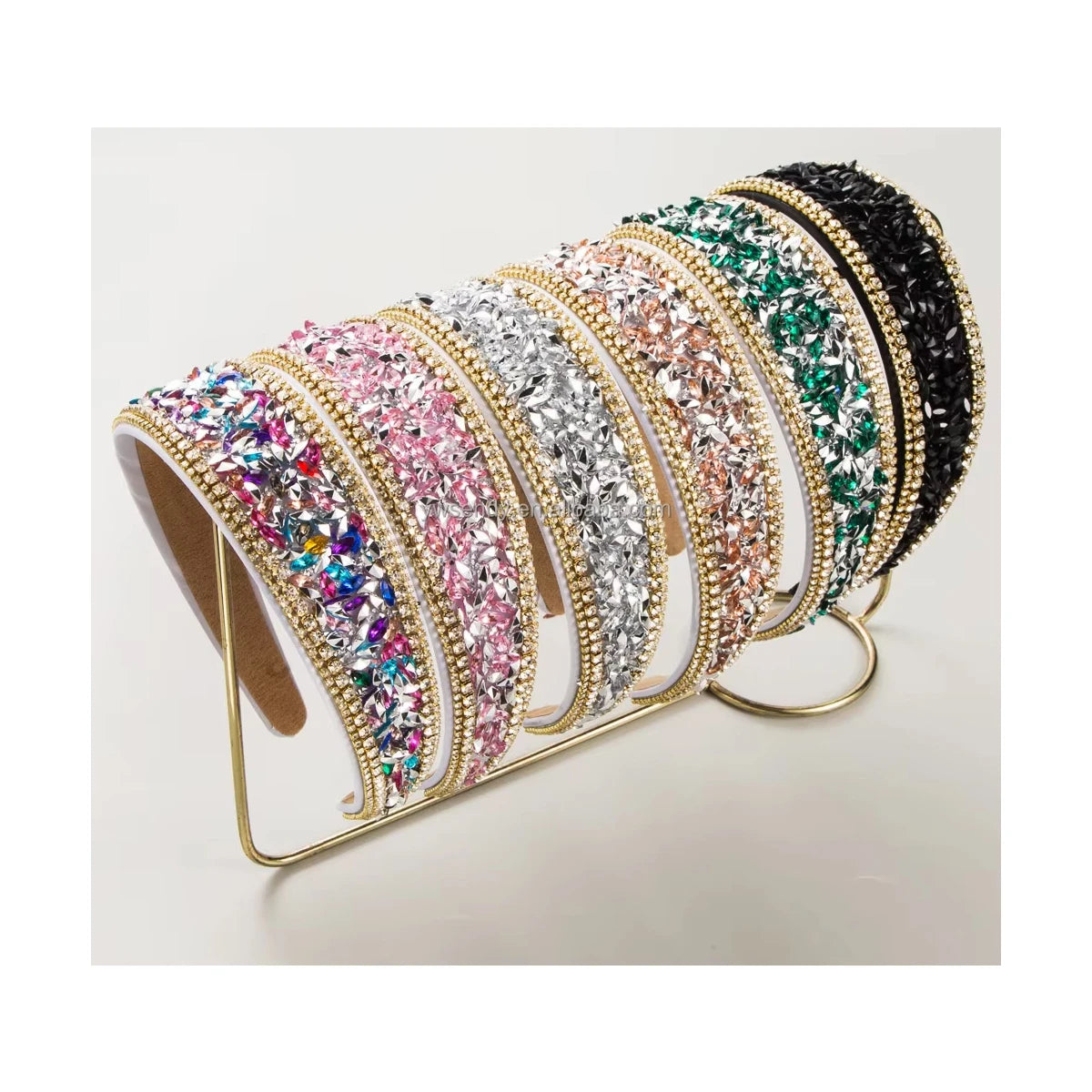 New Fashion Baroque Rhinestone Headband with Sparkling Rhinestone Crystal Headband Temperament Elegant Women Hair Accessories