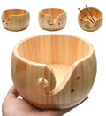 Wanuo Simple Bamboo Pine Wood Yarn Storage Bowl Removable Bamboo Lid Eco-Friendly Sewing Accessory Portable Hand Knitting