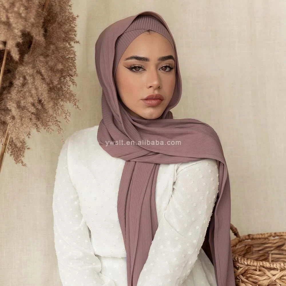 NEW Wholesale High Quality Solid Color Premium Shawl Scarves Muslim Hijab for Women Stretchy Scarf Knitted Ribbed Jersey Hijab