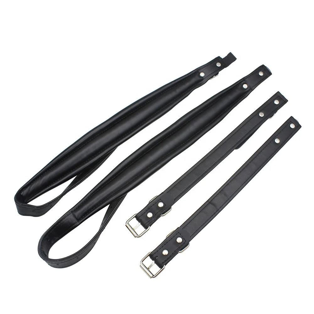 Adjustable Comfortable Durable Artificial Leather Thick Sponge Core Accordion Shoulder Belt Straps MegaBDM
