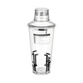 Plastic PC Resin Shaker Cup Hand-made Lemon Tea Shakers Drink Mixer Hand Shaker Cup with Scales