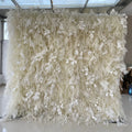 Custom Wedding Decor Flower Wall Artificial White Rose Floral Panel Flower Wall Backdrop