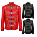 Men's Stylish Gold Embroidered Steampunk Jacket Winter Parade Coat Costume for Marching Band Drummer Chaquetas Hombre