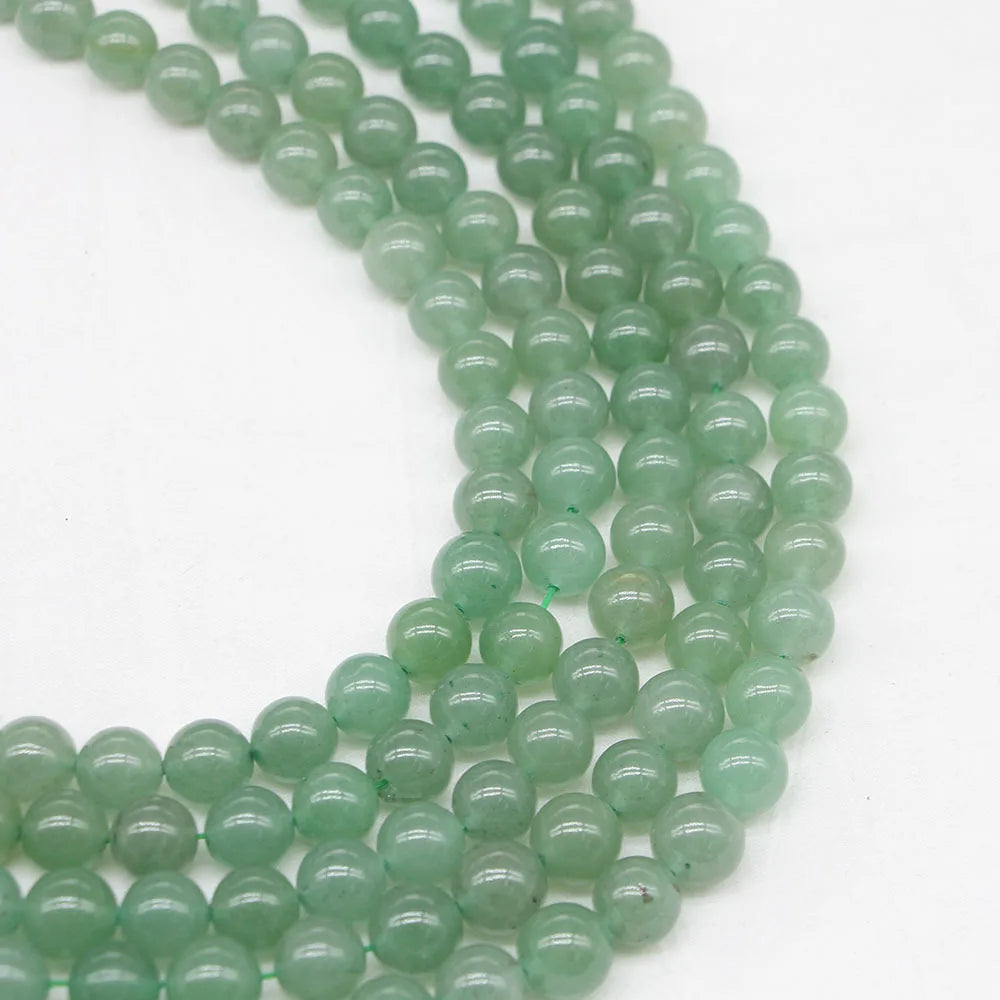 JOYFFO CRW22-275 High Quality Natural Gemstone Round Loose Beads Green Aventurine DIY Jewelry Making