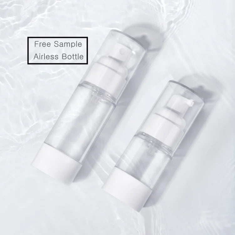 Stock Essence Plastic Bottle 50ml 100ml Transparent Round Cosmetic Airless Pump Spray Bottle