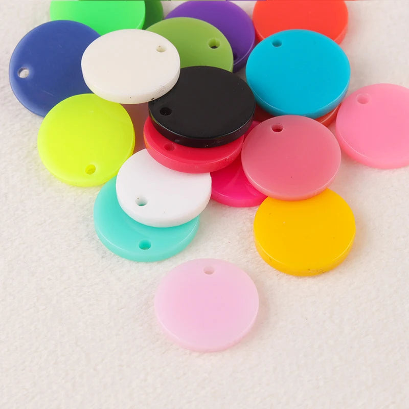 Custom Designer Round Acrylic Charms Fashion Bag Pendants Charms Plastic Tokens Keychain Charms for Jewelry Making