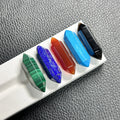 Natural Malachite 8x32mm Hexagonal Prism Shape Jewelry Material Gemstone Green Malachite Stone