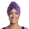 Wholesale Hot Women Knotted Plain Twist Cap Solid Twisty Turban Top Knot Turban Hat