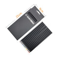 JH Personalized 12 Colors Pencil Black Wood Drawing Colored Pencil Set For Children