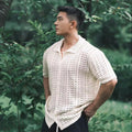 Shinesia Apparel Design Services Custom Men's Summer Hawaii Vacation Shirts ODM Breathable Polyester/Cotton Short Sleeves