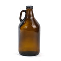 64oz 2L Amber Beer Glass Bottle Growlers with Metal Screw Cap