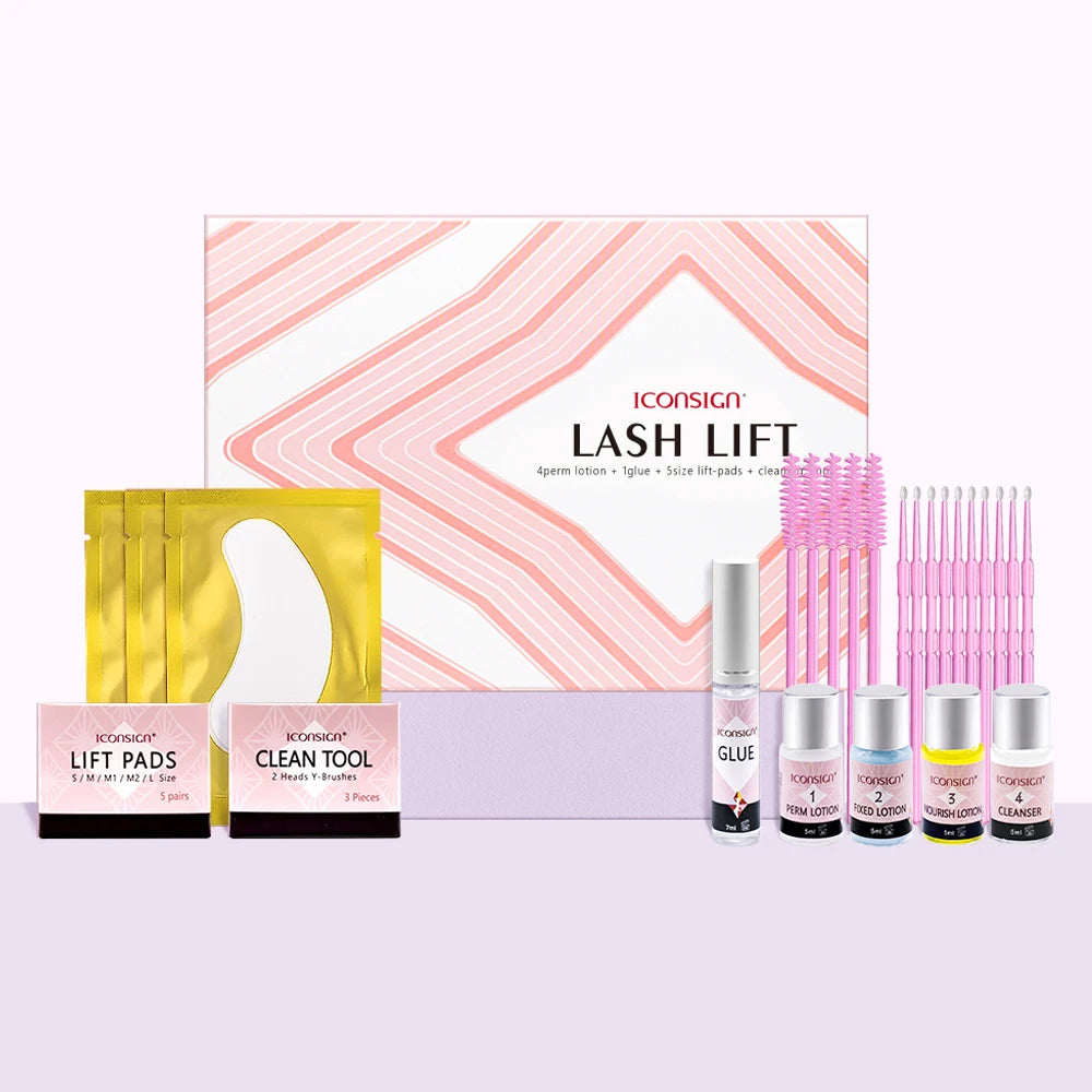 Wholesale Iconsign Keratin Eye Lash Brow Lamination Perm Lift Kit Eyelash Perming Lifting Lash Set Kit Private Label