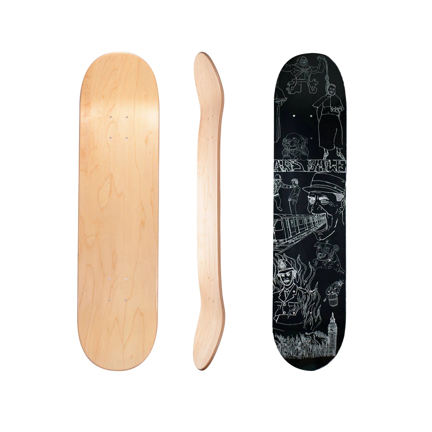 Professional Brand Custom Blank 7ply Full  Maple Skate Skateboard Deck Custom Pro Skate Deck