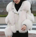 S-XL Coat With Fur and Fur All in One a Young and Luxurious Style Fur Coat