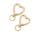 Wholesale Heart Shape Metal Spring Ring for Handbags Keychain Accessories Zinc Alloy Keychain Tool Custom Color for Gift