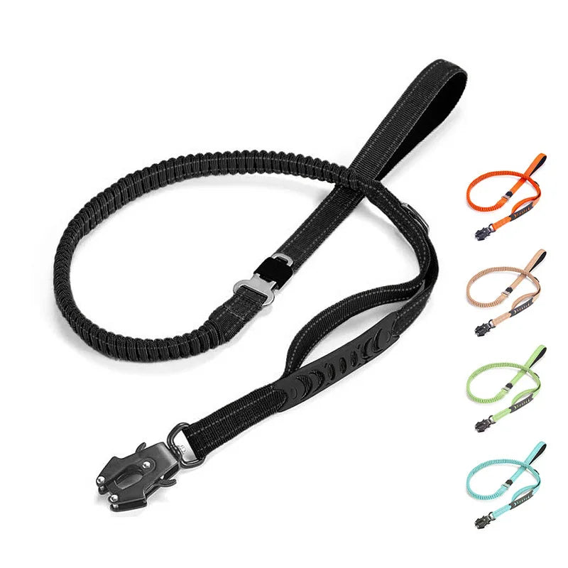 Hot Sale Metal Car Carabiner Retractable Dog Leash Medium Large Nylon Pet Lead Frog Buckle Tactical Pet Leash