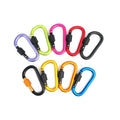Outdoor EDC Portable Bold 8CM D-shaped Carabiner with Lock Fast Hanging Nut Buckle Hanging Buckle Aluminum Backpack Buckle