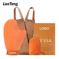 Wholesale Double-side Soft Velour Spray Tanning Mitts Waterproof Self Tanning Mitt With Thumb Reusable Tanning Applicator