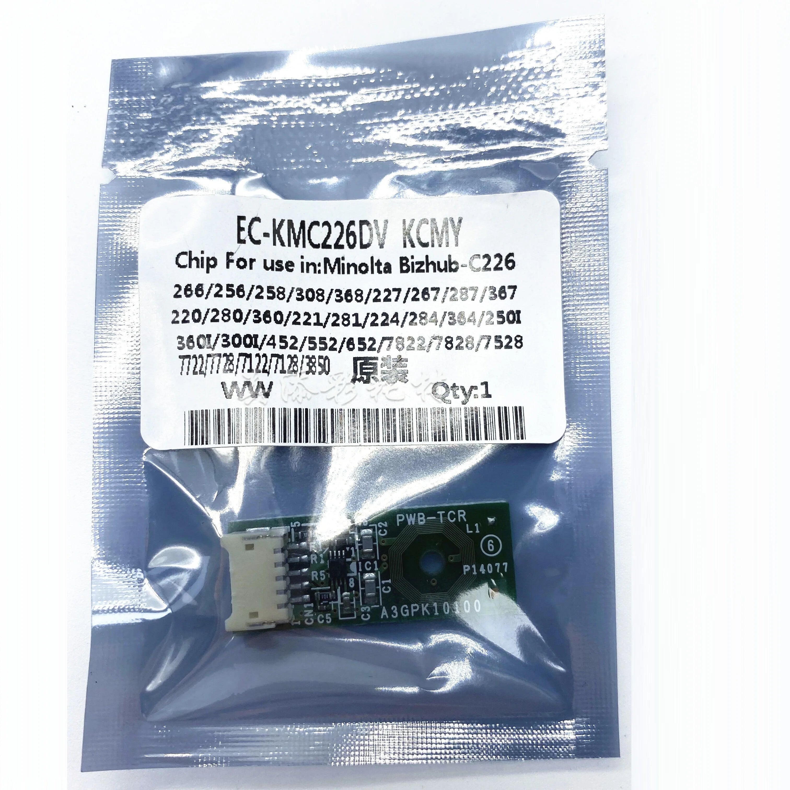 Compatible Developer Chip for Konica Minolta BH C226 C266 C256 C258 C368 227 C267 287 C367 C220 281 C224 284 7828 7528 Parts
