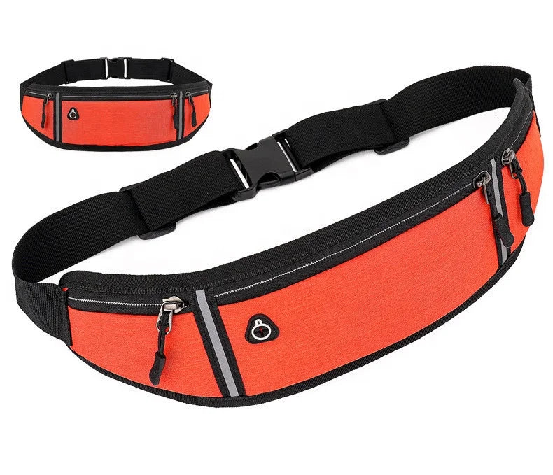 Custom Sports Mini Waist Bag Zipper Closure Outdoor Waterproof Plain Fashion Unisex Running Phone Pack Polyester/Nylon Pillow
