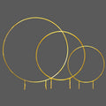 B0528 Floral Wedding Arch Decoration Stand Arch Decorative Flowers Round Metal Gold Party Flower Arch for Party Decoration